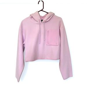 UGG Myley Sherpa Cropped Hoodie Pink SZ S